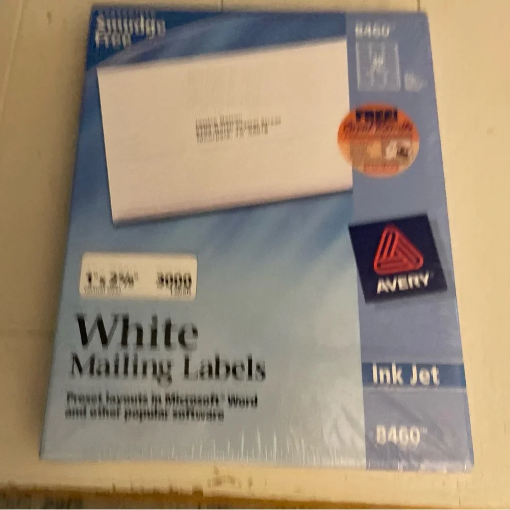 Avery #8460 Inkjet White Mailing Labels 1